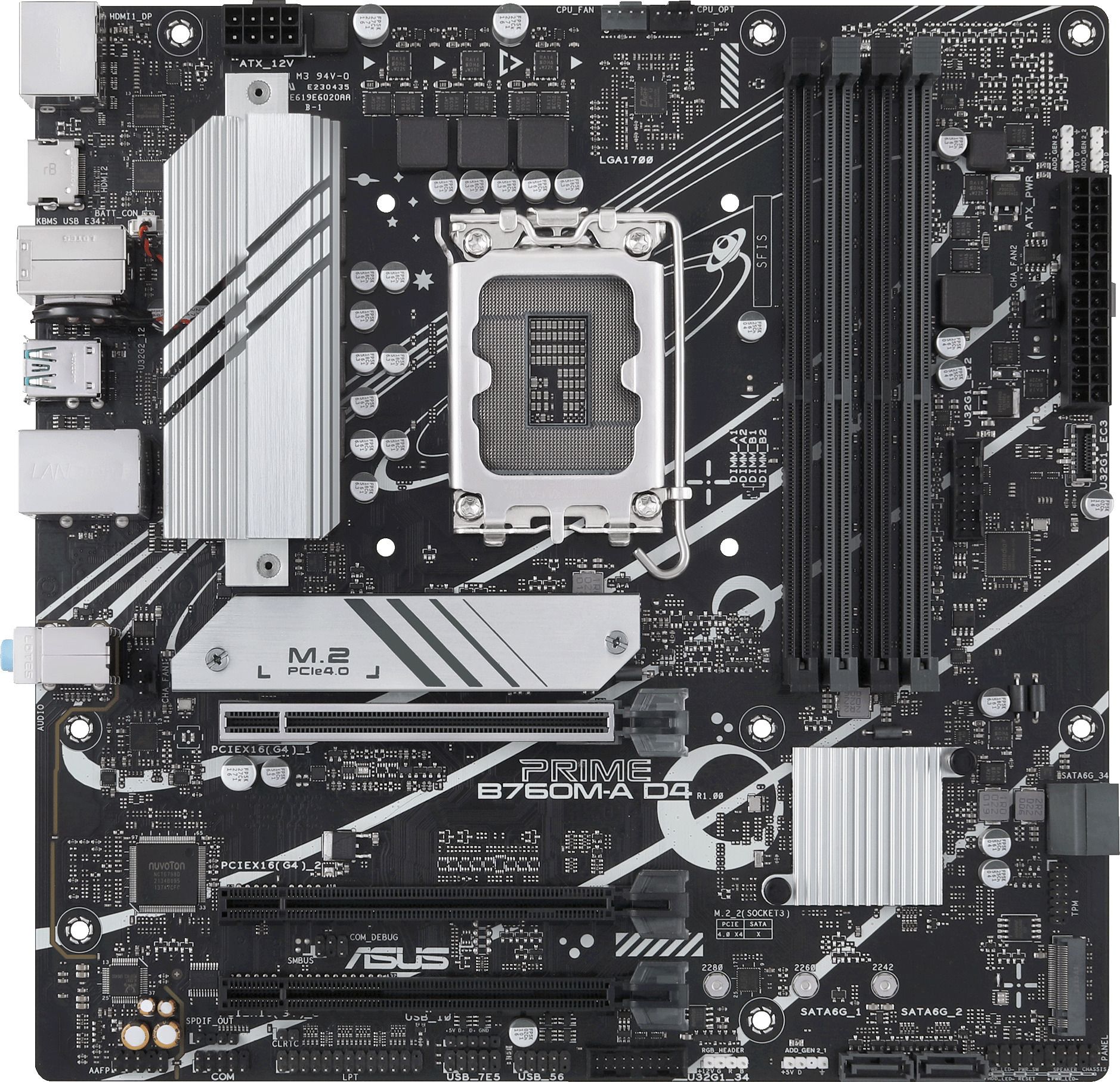 ASUS PRIME B760M-A D4 LGA1700 mATX 4xDIMM DDR4 1xDP 2xHDMI 4xSATA 2xM.2 MB